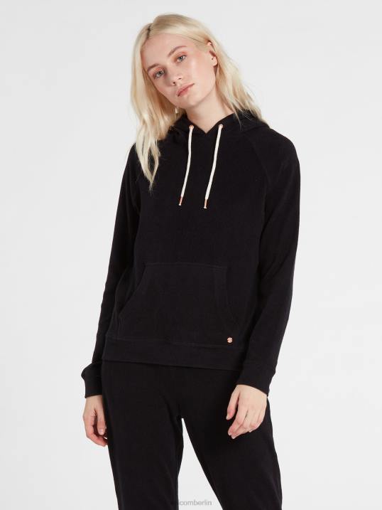 Volcom lebte im Lounge-Hoodie Z4DF847 Frauen Kleidung Schwarz