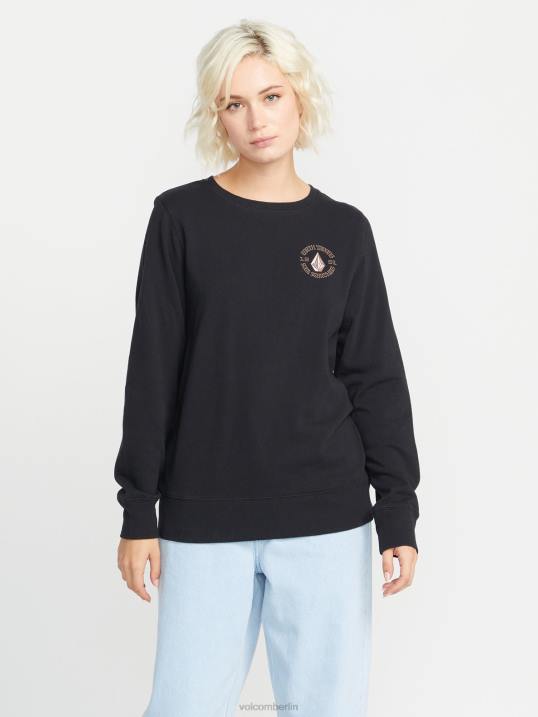 Volcom Wirklich tolles Crew-Sweatshirt Z4DF839 Frauen Kleidung Schwarz