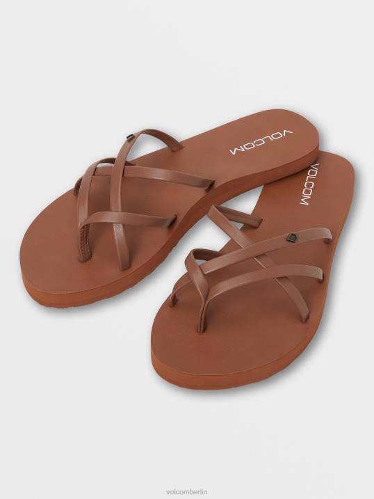 Volcom New School II Sandalen Z4DF988 Frauen Schuhwerk Cognac