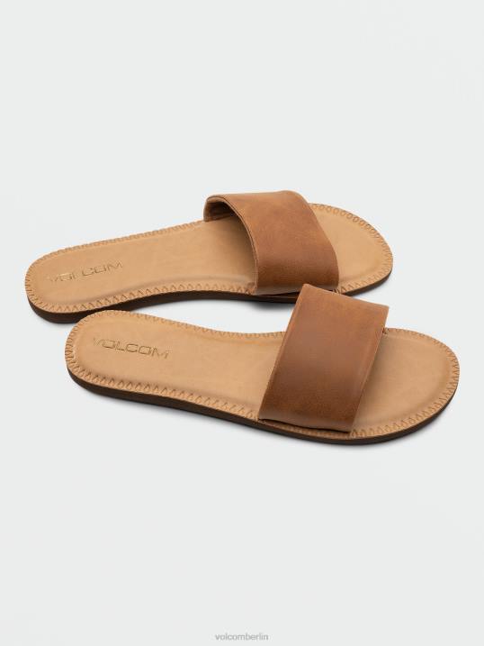 Volcom einfache Slide-Sandalen Z4DF986 Frauen Schuhwerk bräunen