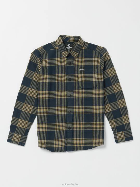 Volcom Caden kariertes Flanell Z4DF1171 Jungen Kleidung Marine