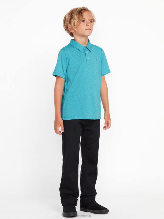 Volcom Wowzer Polo-Kurzarmshirt Z4DF1180 Jungen Kleidung Elektrisches Blau