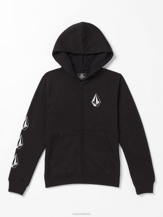 Volcom Kultige Reißverschlussjacke aus Stein Z4DF1192 Jungen Kleidung Schwarz