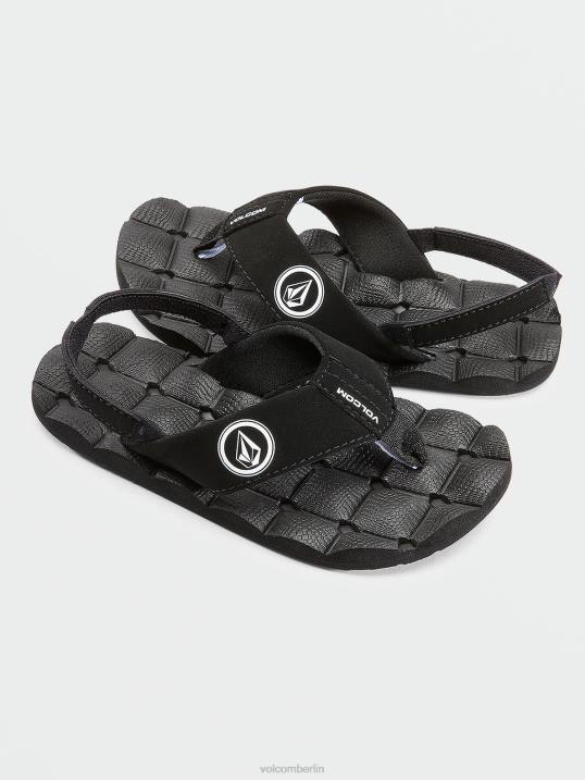 Volcom Liegesandalen Z4DF1315 Jungen Schuhwerk Schwarz-Weiss