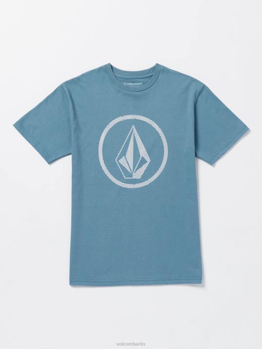 Volcom Circlestone Kurzarm-T-Shirt Z4DF1147 Jungen Kleidung Indigo-Grat