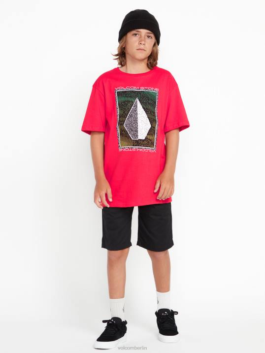 Volcom Concourse Kurzarm-T-Shirt Z4DF1125 Jungen Kleidung Band rot