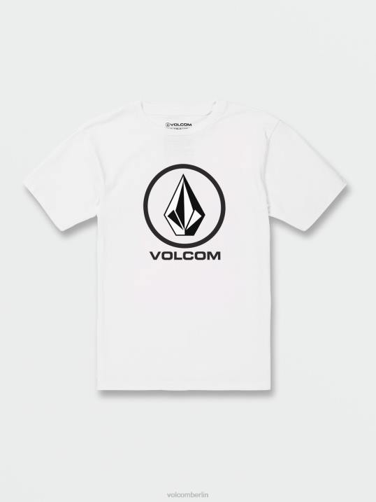 Volcom Crisp Stone Kurzarm-T-Shirt Z4DF1116 Jungen Kleidung Weiss