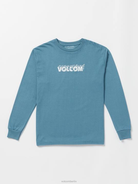 Volcom Feuerwehr-Langarm-T-Shirt Z4DF1154 Jungen Kleidung Indigo-Grat