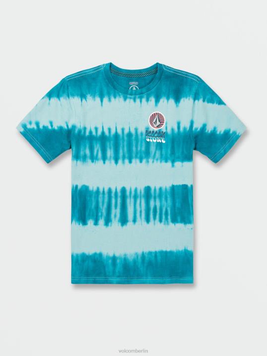 Volcom Psychdye-Kurzarm-T-Shirt Z4DF1121 Jungen Kleidung Ozeanblaugrün