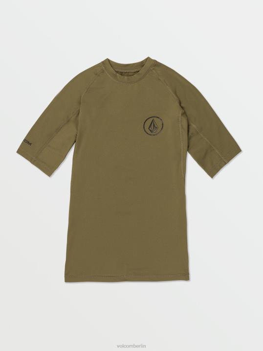 Volcom Lido Solid Kurzarmhemd Z4DF658 Männer Kleidung Militär