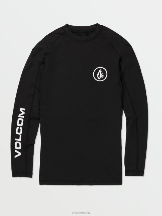 Volcom Lido Solid Langarmshirt Z4DF646 Männer Kleidung Schwarz