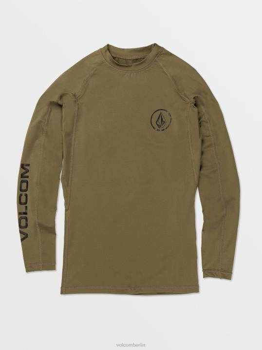 Volcom Lido Solid Langarmshirt Z4DF653 Männer Kleidung Militär