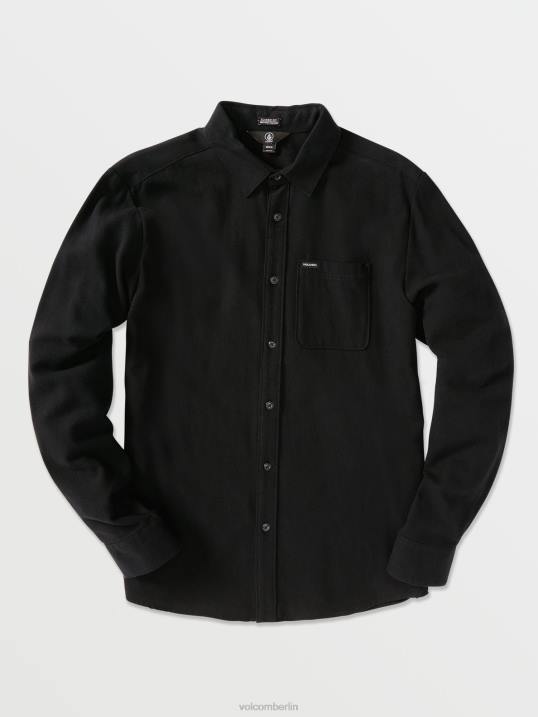 Volcom Caden solides Langarmshirt Z4DF149 Männer Kleidung Schwarz