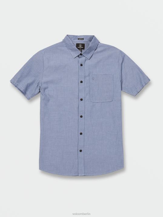 Volcom Date Knight Kurzarmhemd Z4DF136 Männer Kleidung Chambray