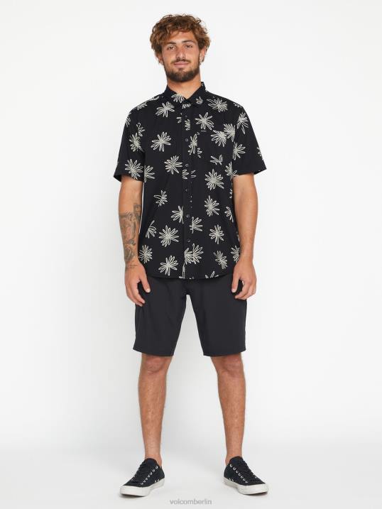 Volcom Lazy Dazey Kurzarmhemd Z4DF156 Männer Kleidung Schwarz