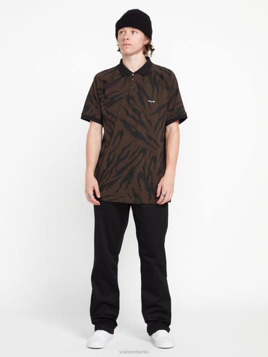 Volcom Ralphie Polo-Kurzarmshirt Z4DF155 Männer Kleidung Tabak