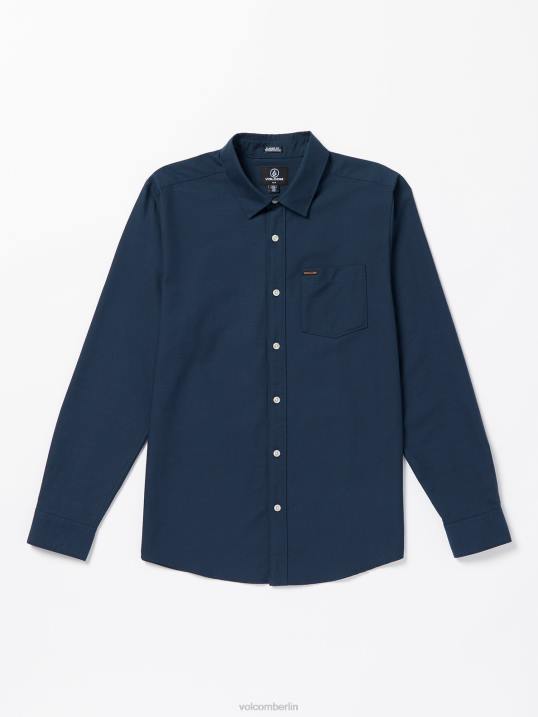 Volcom Veeco Oxford-Langarmhemd Z4DF132 Männer Kleidung Marine