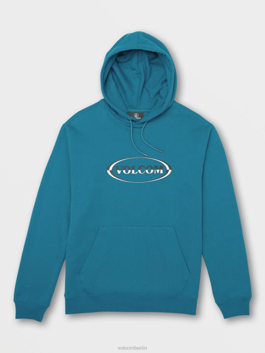 Volcom Strike-Kapuzenpullover-Sweatshirt Z4DF182 Männer Kleidung Ozeanblaugrün