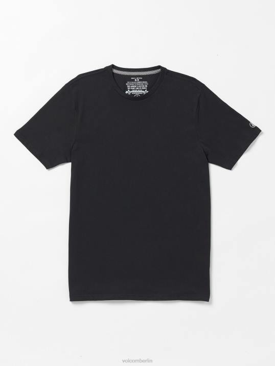 Volcom Solides Kurzarm-T-Shirt Z4DF12 Männer Kleidung Schwarz