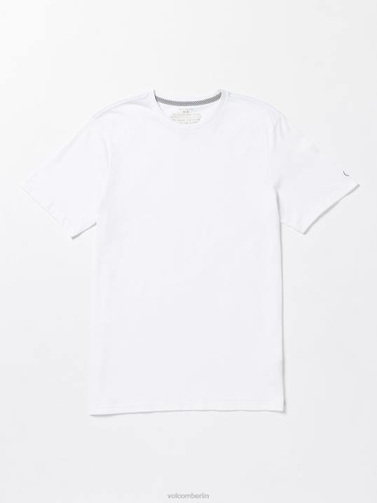 Volcom Solides Kurzarm-T-Shirt Z4DF14 Männer Kleidung Weiss