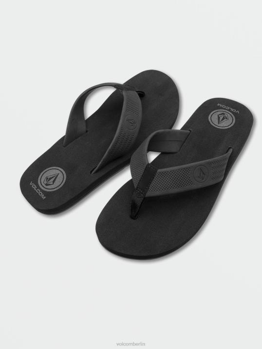 Volcom Daycation-Sandalen Z4DF588 Männer Schuhwerk schwarze Zerstörung