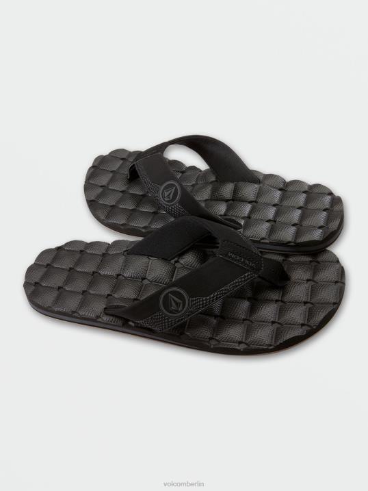 Volcom Liegesandalen Z4DF579 Männer Schuhwerk schwarze Zerstörung