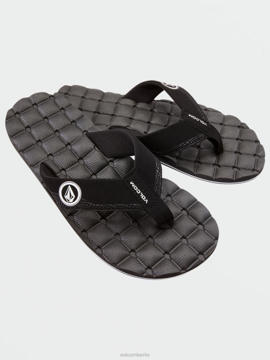 Volcom Liegesandalen Z4DF584 Männer Schuhwerk Schwarz-Weiss