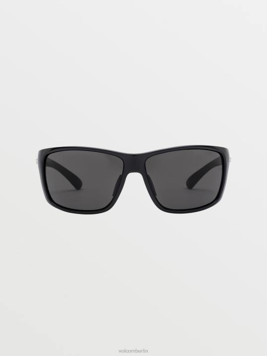 Volcom Roll-Sonnenbrille Z4DF497 unisex draussen glänzend schwarz/grau