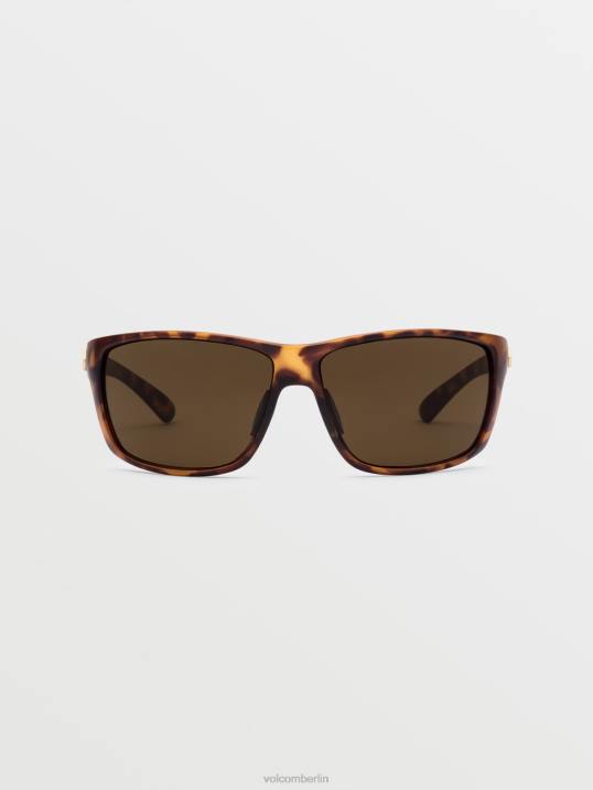 Volcom Roll-Sonnenbrille Z4DF560 unisex draussen mattes Schildpatt/Bronze