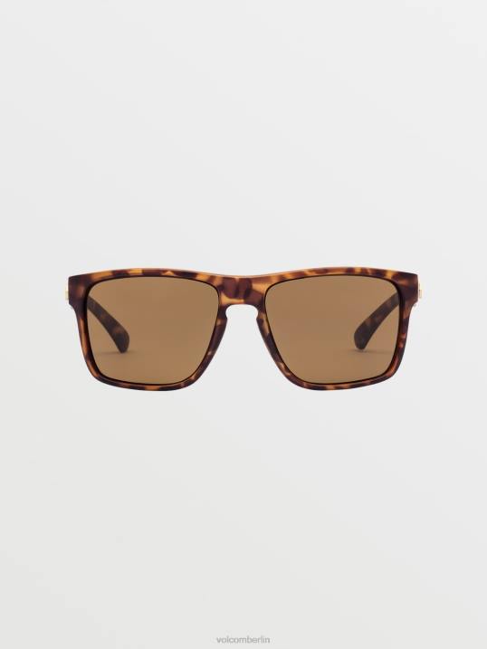 Volcom Trick-Sonnenbrille Z4DF558 unisex draussen mattes Schildpatt/Bronze