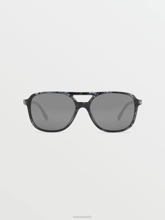 Volcom neue Zukunftssonnenbrille Z4DF468 unisex draussen Glanzmarmor/Silberspiegel